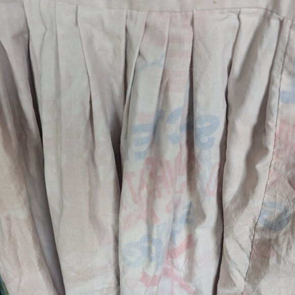 Handmade Liz Alig Lucy Recycled Flour Sack Dress in Mauve Beige Pink - Picture 4 of 4